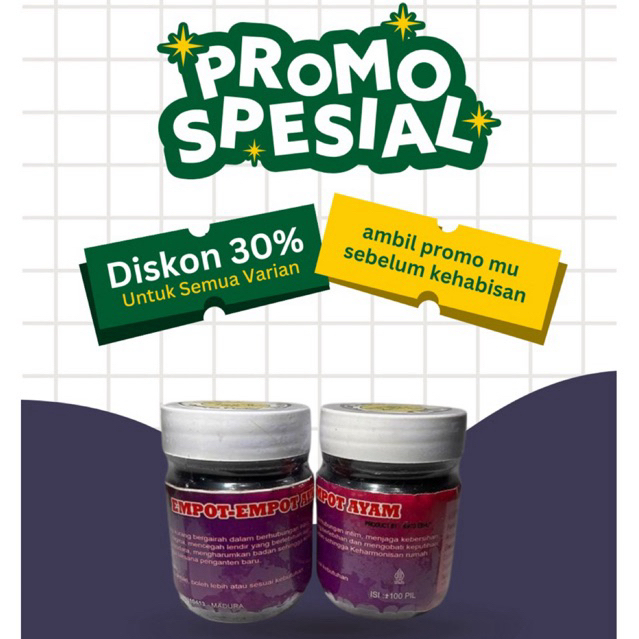

[TERLARIS] jamu herbal ramuan khas madura empot empot ayam 100%alami