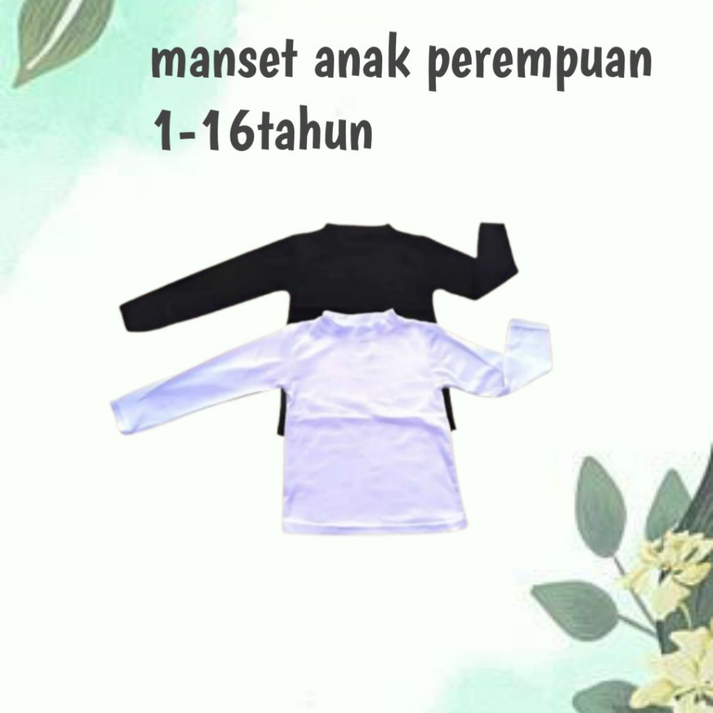 baju manset anak perempuan 2-16 tahun bahan tebal dan murah