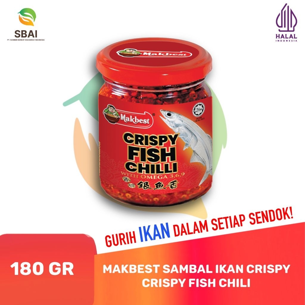 

Makbest Sambal Ikan Crispy Pedas, Halal, Gurih, Tahan Lama