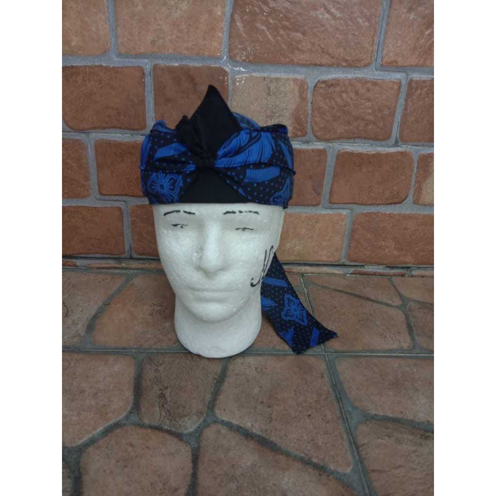 full tutup Blangkon motif Batik Baduy Dewasa/iket kepala baduy khsa sunda praktis/udeng sunda tradis