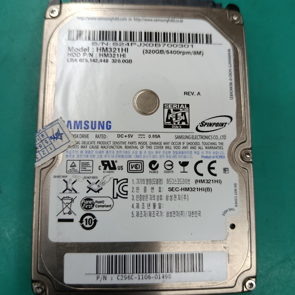 (RUSAK) HardDisk Laptop 2.5 SAMSUNG 320GB SATA