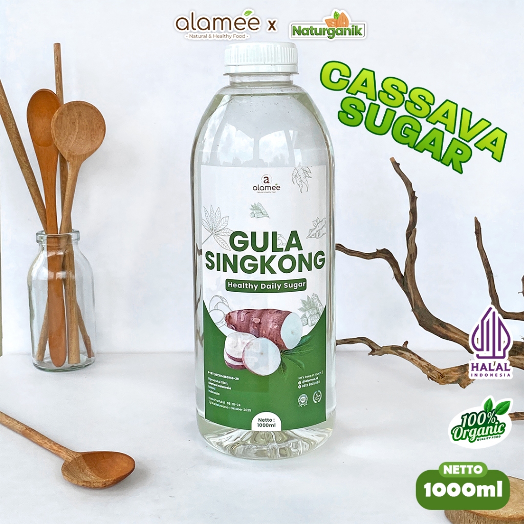 

ALAMEE Gula Singkong Organik Cair Rendah Kalori Sweetener Fructose Gluten Free 1000ml Naturganik