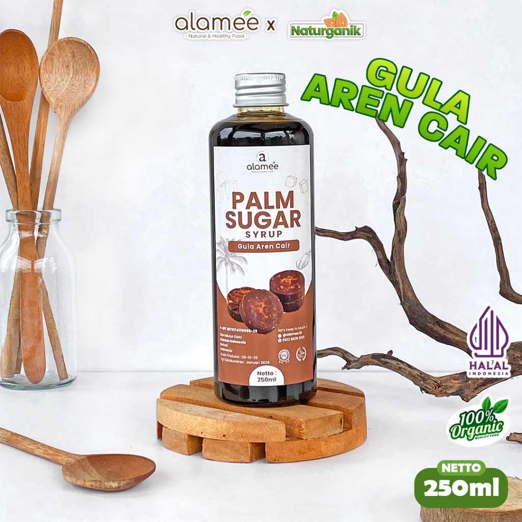 

ALAMEE Gula Aren Organik Cair Syrup Palm Sugar Organic Liquid Brown Sirup Natural 250ml Naturganik