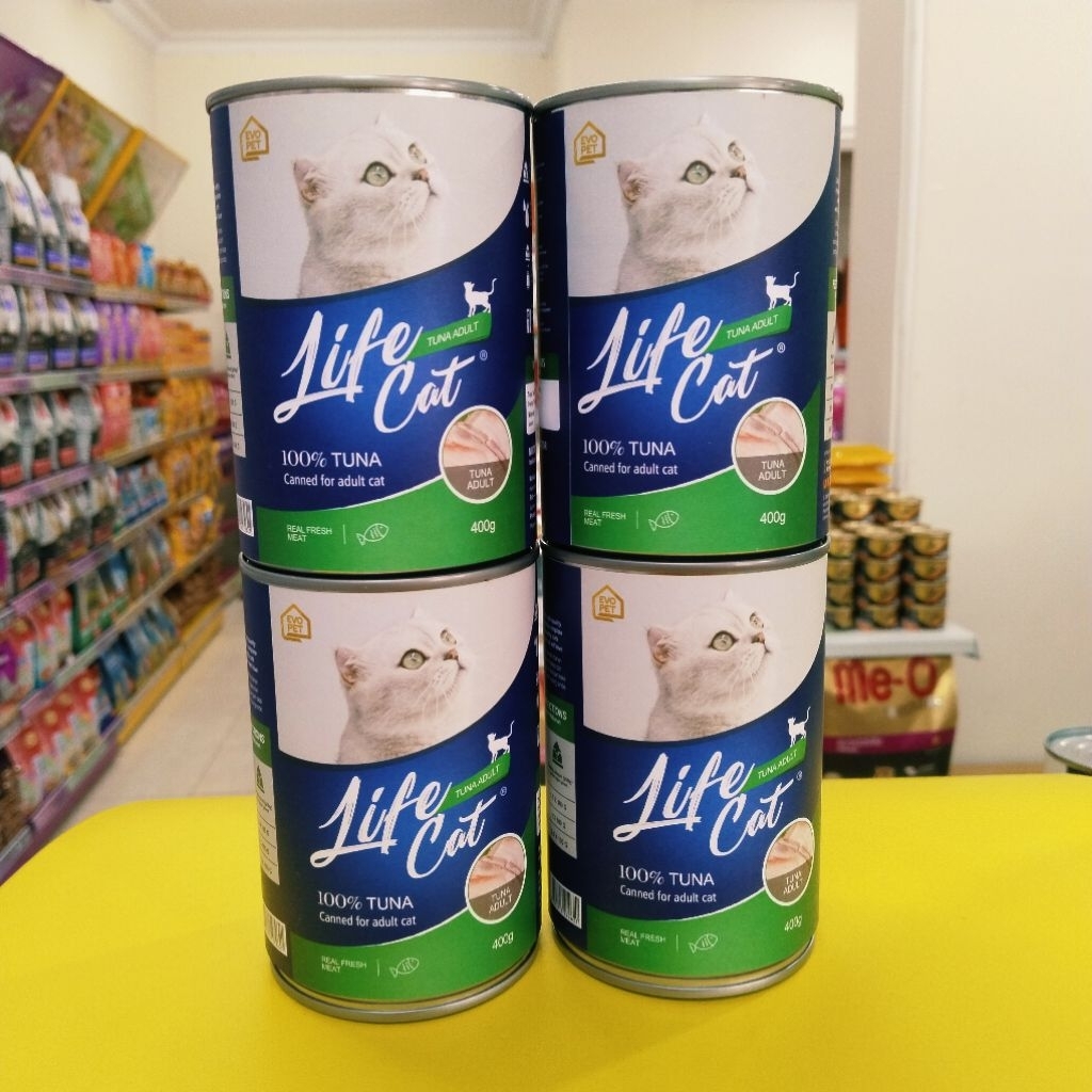 life cat kaleng tuna adult (2kaleng) makanan kucing kaleng life cat