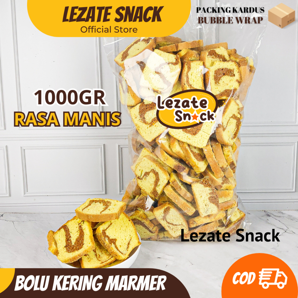 

Kue Bolu Kering Marmer Jadul 1KG Murah Enak Renyah Kiloan / Roti Bolu Kering Mini Jadul Kue Panggang Kampung / Kue Cubit Kiloan Lezate Snack LEZATE SNACK