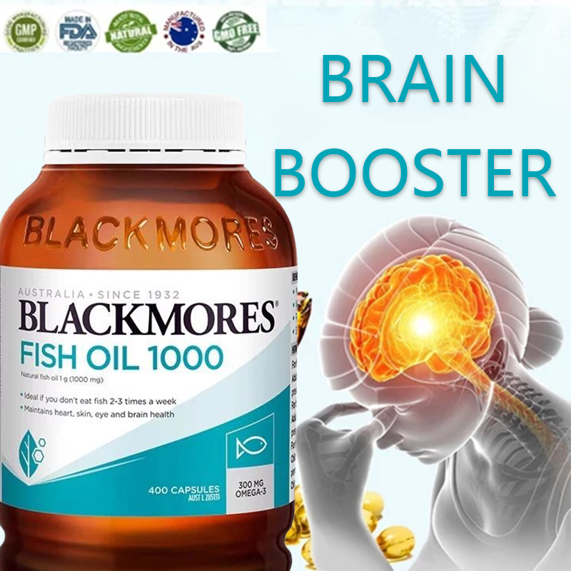 (EXP2028) Now Blackmores Original Fish Oil 1000 mg Minyak Ika vitamin omega 3 dha anak 400 Kapsul