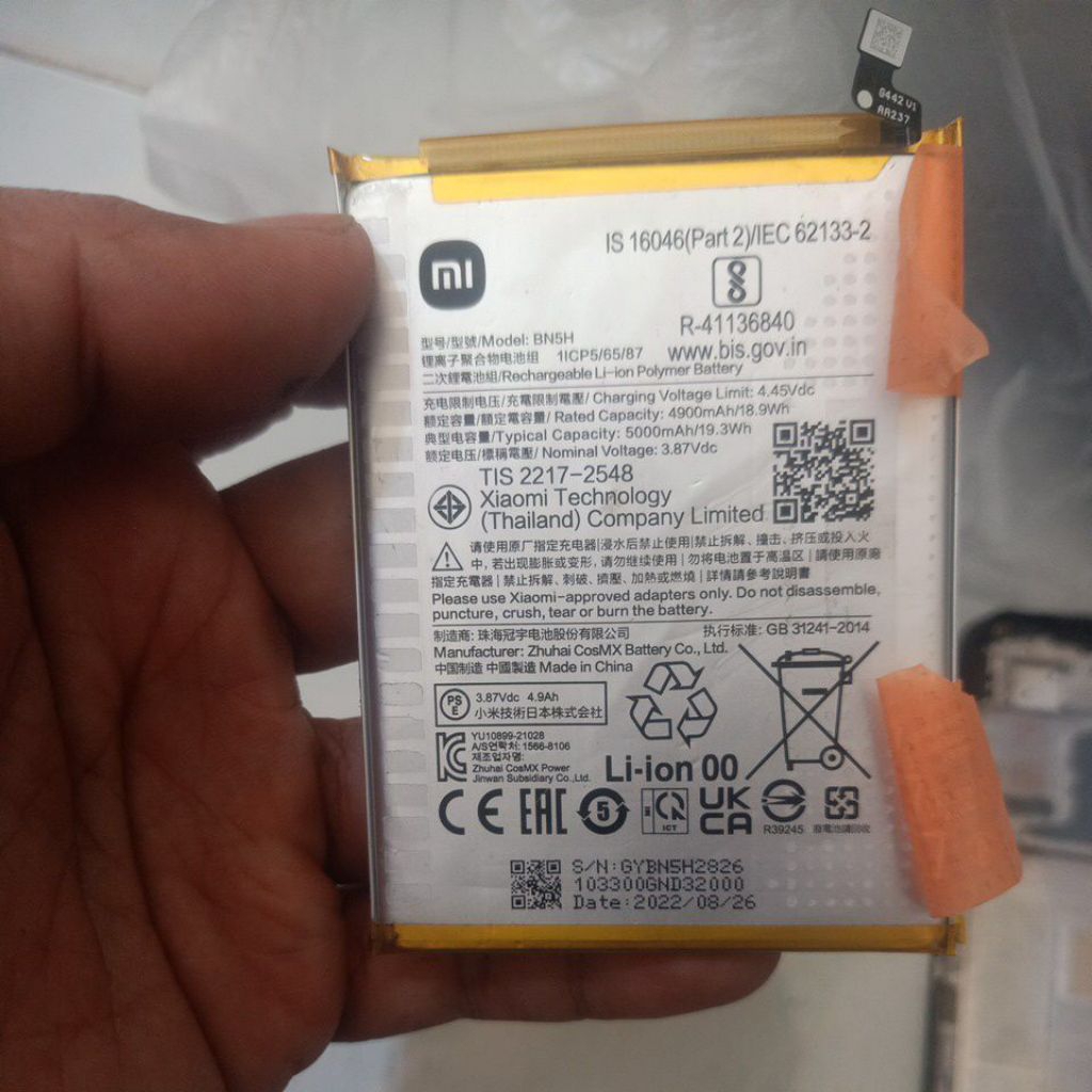 baterai original Poco m5 copotan