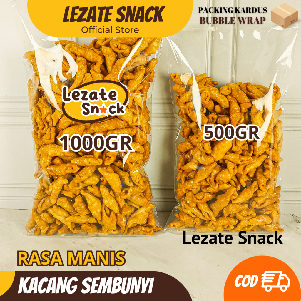 

Kacang Sembunyi Manis 1KG Renyah Enak Kiloan Murah / Kacang Umpet / Kacang Tanah Pedas Manis Lezate Snack