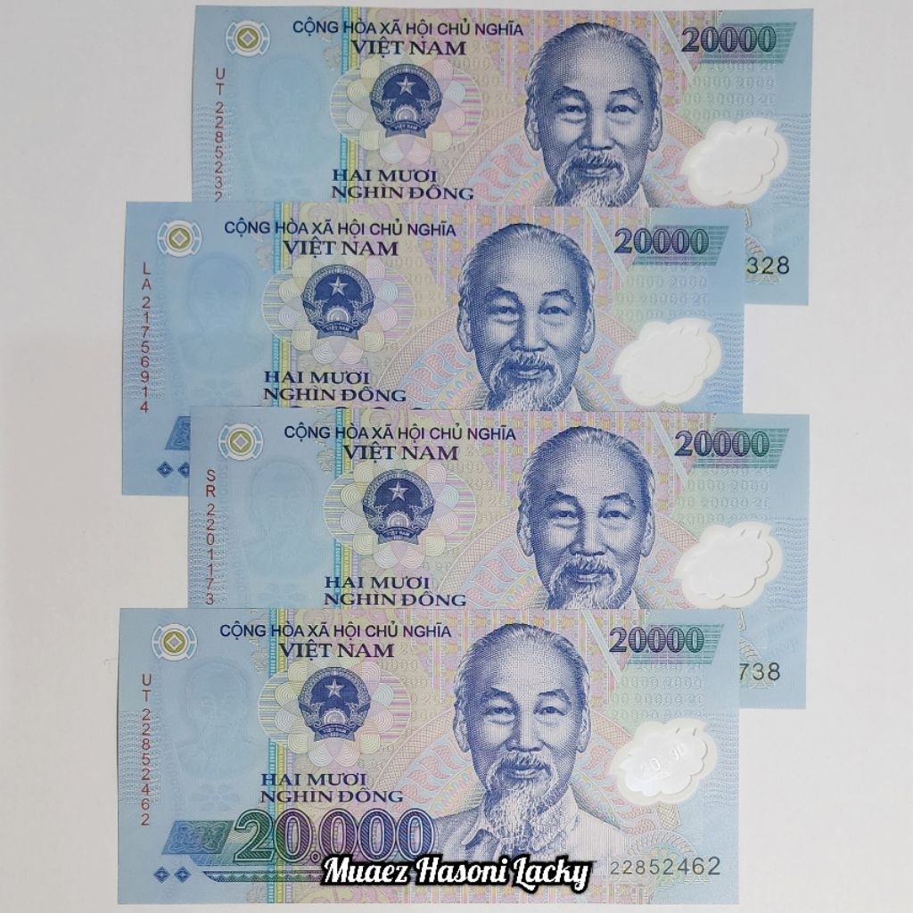 Koleksi Vietnam Dong Pecahan 20.000 Dong Polymer