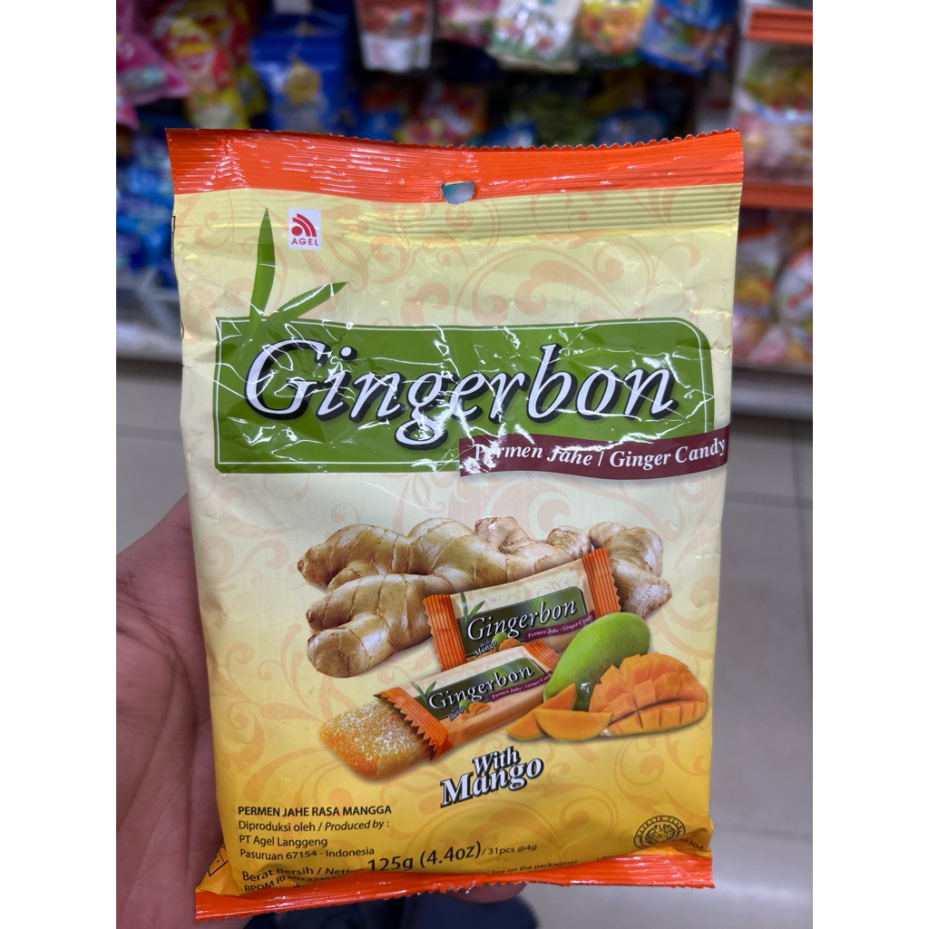 

GINGERBON permen rasa jahe mango 125gr