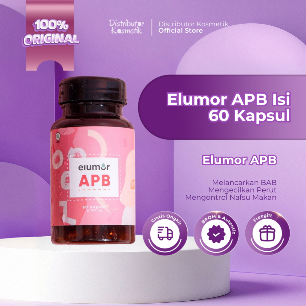 [ FREE GIFT ] Elumor APB Isi 60 Kapsul - Kapsul Pelangsing Penurun Berat Badan Kapsul Diet Kapsul Di
