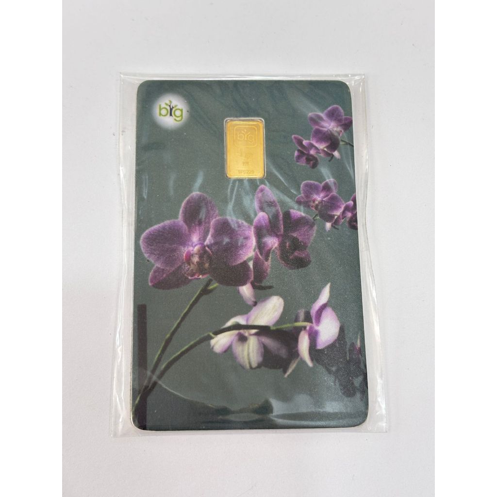 1 Gram BIG LM Logam Mulia Bunga Anggrek Orchid Emas Batangan PT Bersama Inovasi Gemilang 24k 999.9%