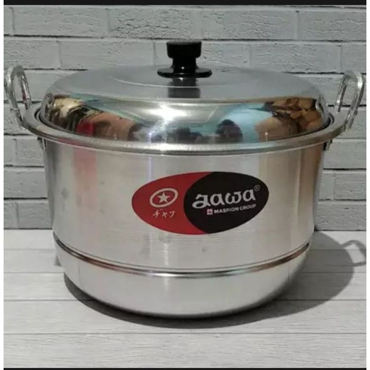 Panci Kukus Dandang Jawa Maspion 40 45 50 55 60 cm - Aluminium Steamer Kukusan Besar Masak Nasi Bakp