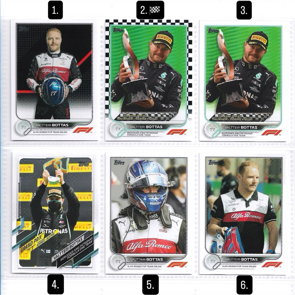 Kartu f1 Topps - Valtteri Bottas (Mercedes & Alfa Romeo F1)