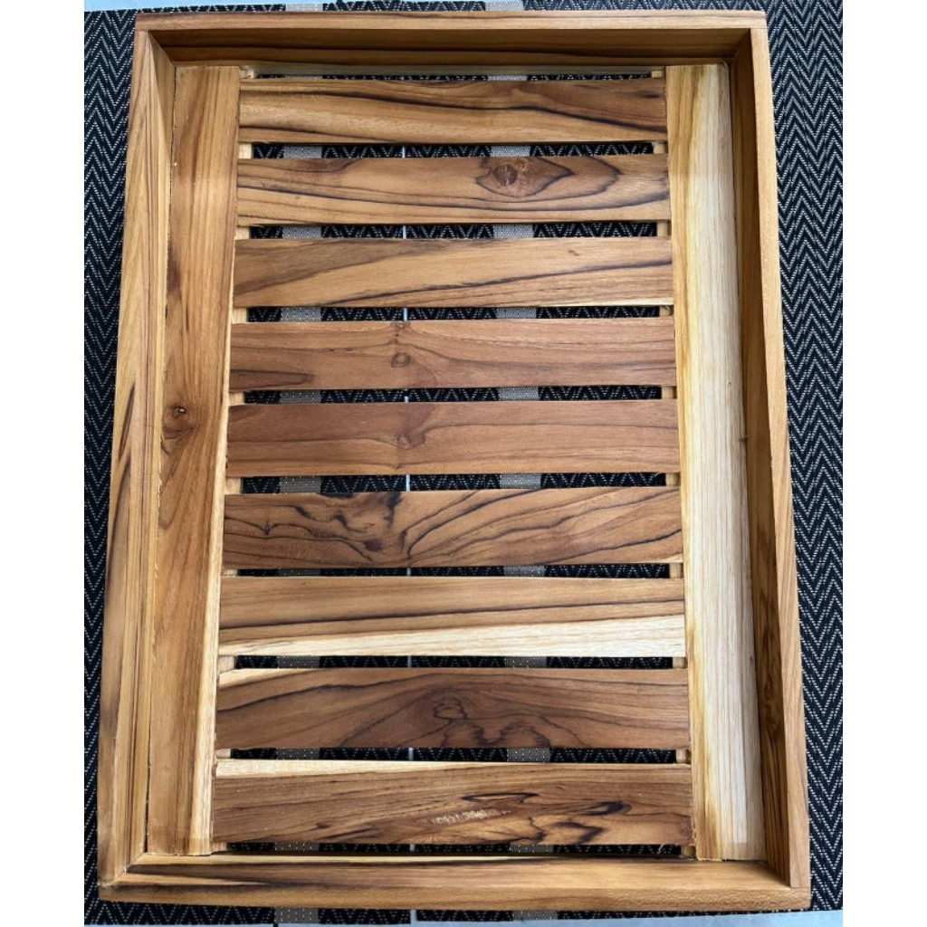 Nampan kayu jati asli