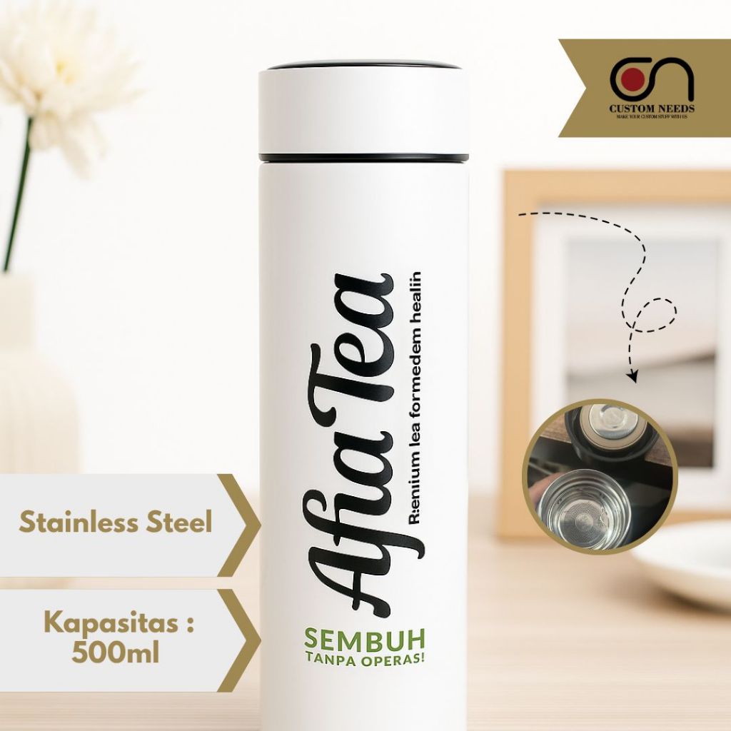 [HARGA GROSIR] TUMBLER CUSTOM NAMA TUMBLER LED SUHU GLOSSY PRINT UV TUMBLER TEMPERATURE 500ML