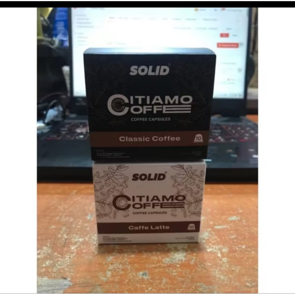 

71. COFFEE CAPSULE SOLID CLASSIC COFFE, LATTE & PRIME 1 BOX ISI 10PCS