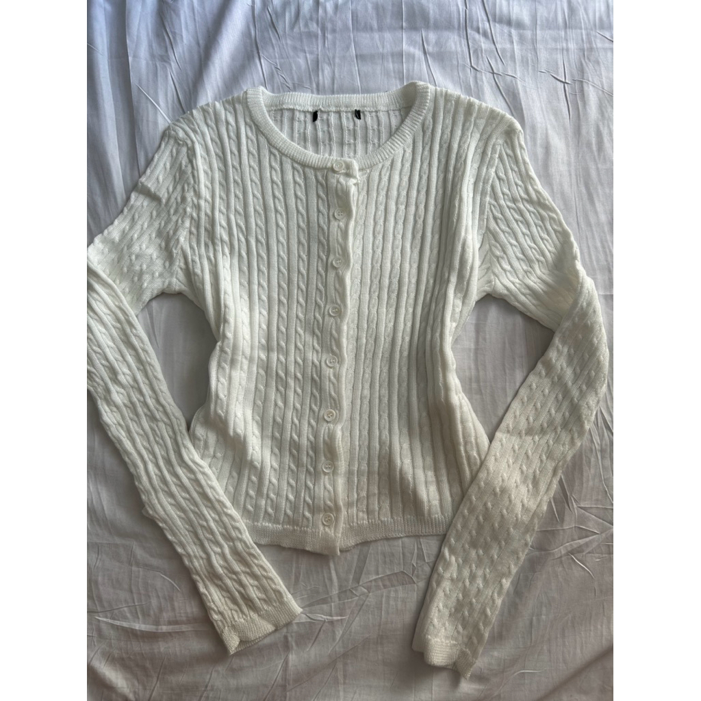 brandy melville zoe cable knit cardigan