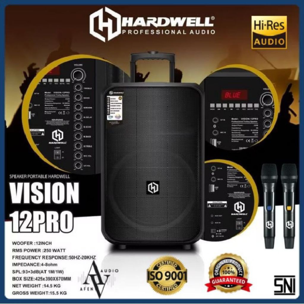 Speaker portable wireless Hardwell Vision 12Pro 12inch