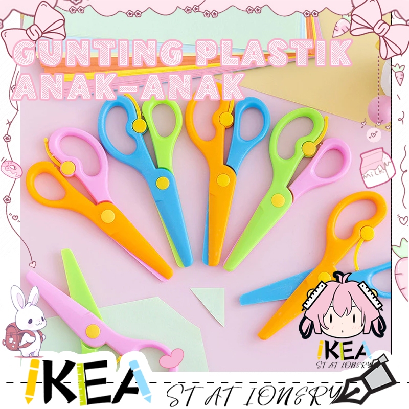 

Gunting Kertas Plastik Anak Mainan DIY Paper Cutting Aktifitas Latihan Menggungting Aman Tumpul