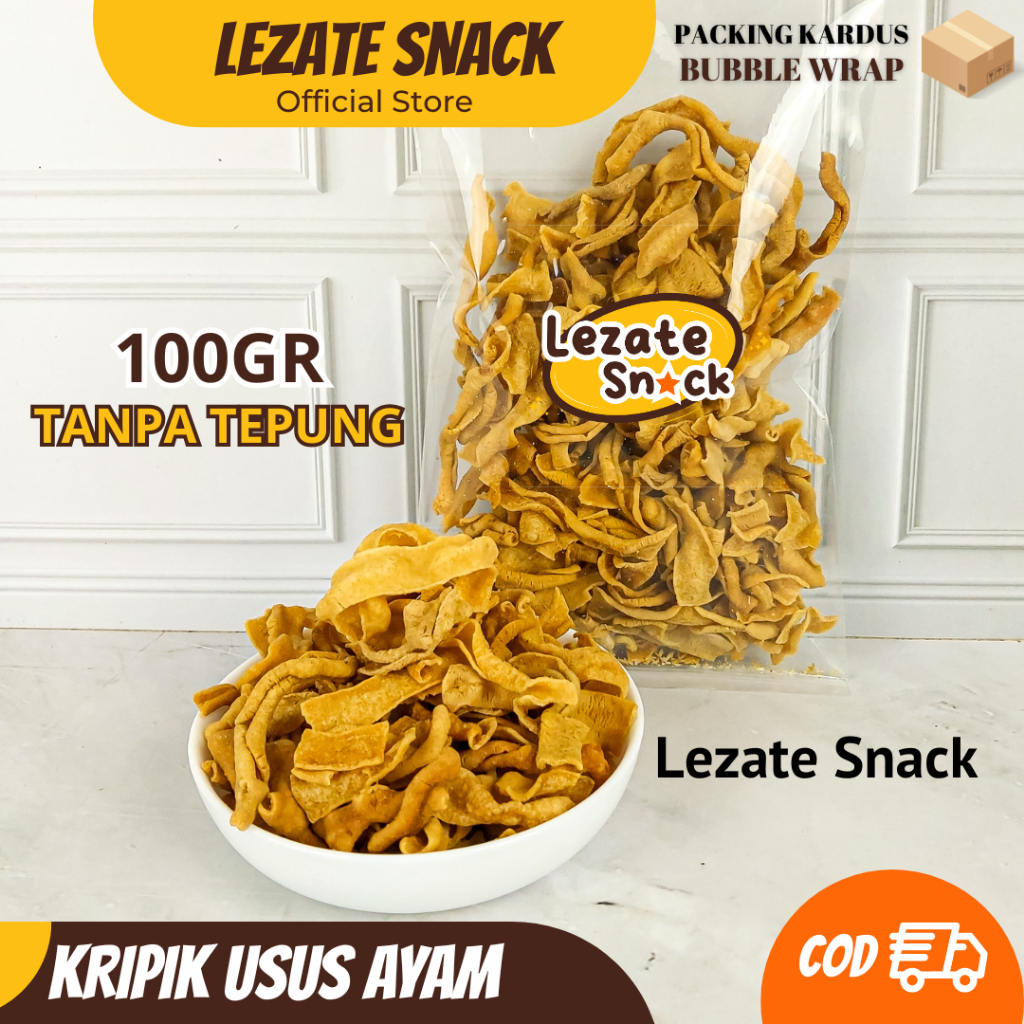 

Kripik Usus Ayam 100GR Premium Tanpa Tepung Kiloan Murah Enak Gurih Renyah / Keripik Usus Ayam Original Bumbu Kripsus Daun Jeruk