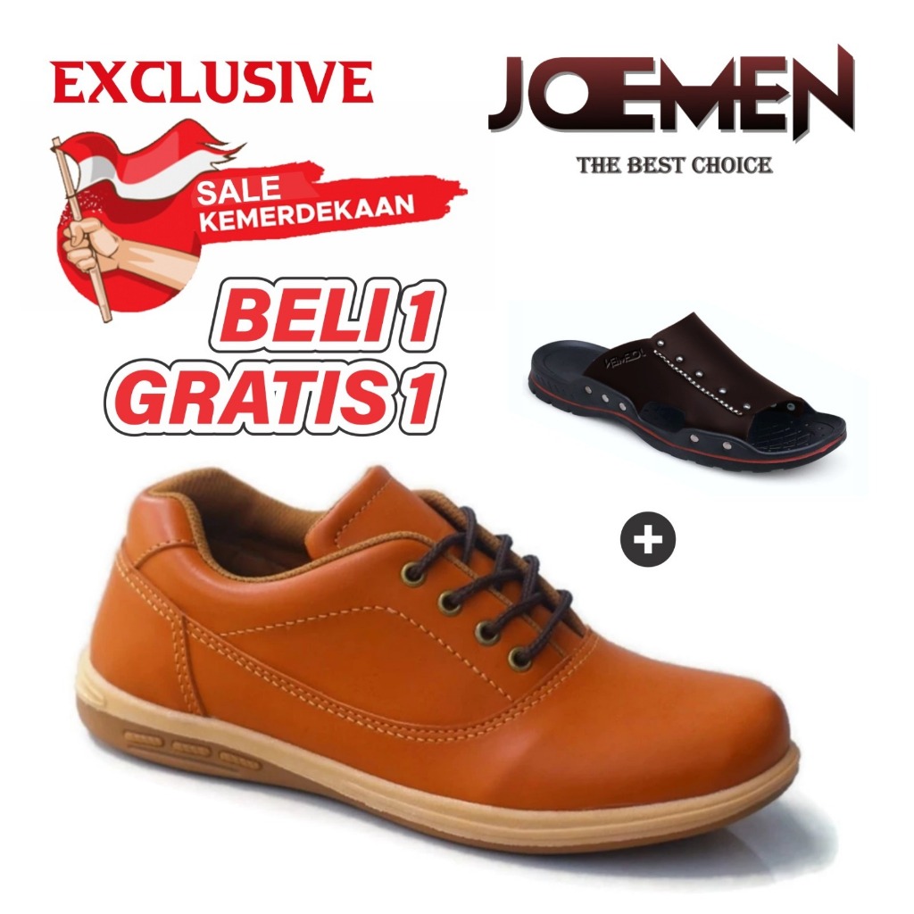 Sepatu joemen PROMO MERDEKA sendal joemen BELI 1 GRATIS 1 Sandal Slop Terbaru Style Original Pria