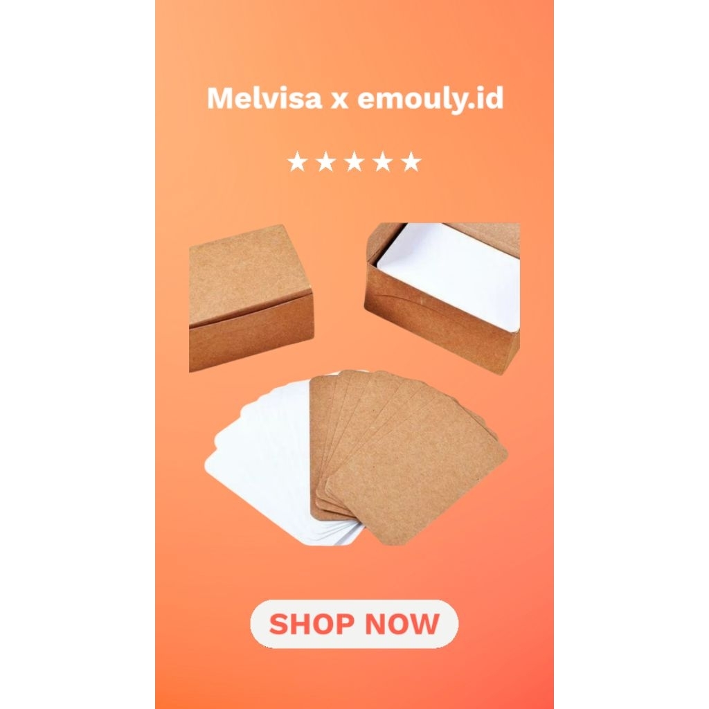 

Blank Card Kartu Kosong 50 lembar 100 Lembar/ Kartu Nama Kosong / Blank Name Card