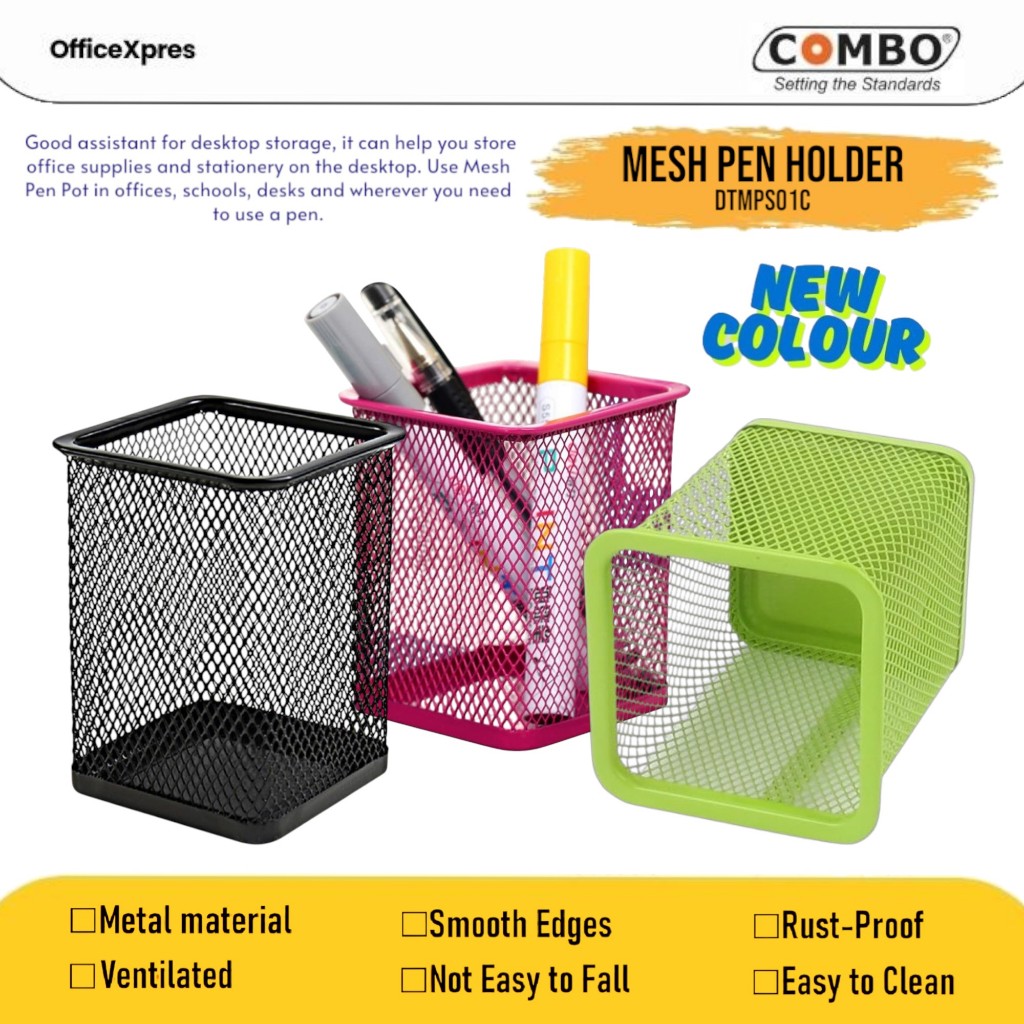 

Pen Stand / Tempat Pulpen Jaring Besi / Pen Stand Organizer / Keranjang Pulpen / Pen Holder DTMPS01