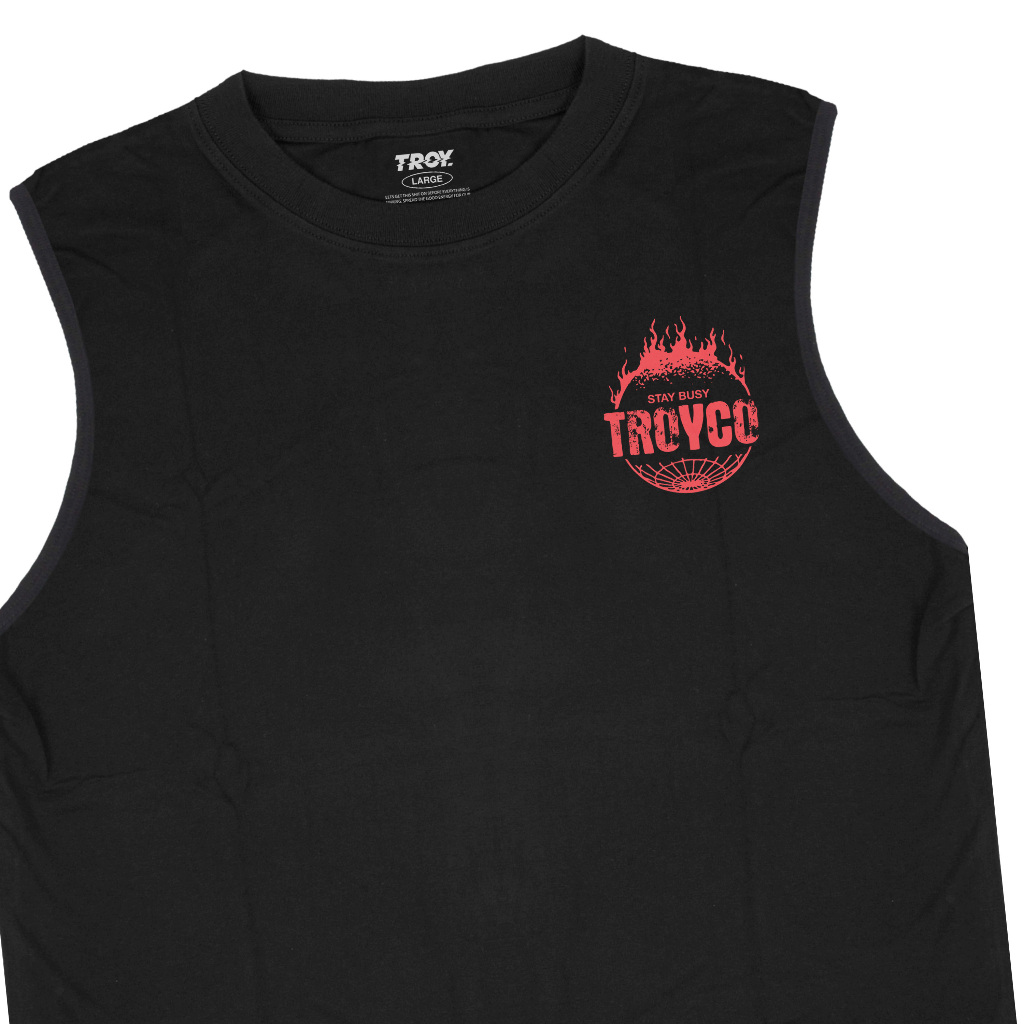 Troy Company Singlet Sleeveless Tshirt Black Brunee - Kaos Tanpa Lengan Hitam TS 3228