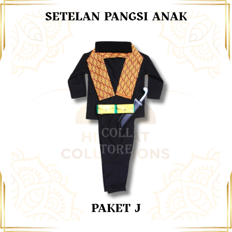 Baju Setelan Pangsi Anak Terlengkap Baju Silat Anak Terlengkap Baju Pangsi Hitam