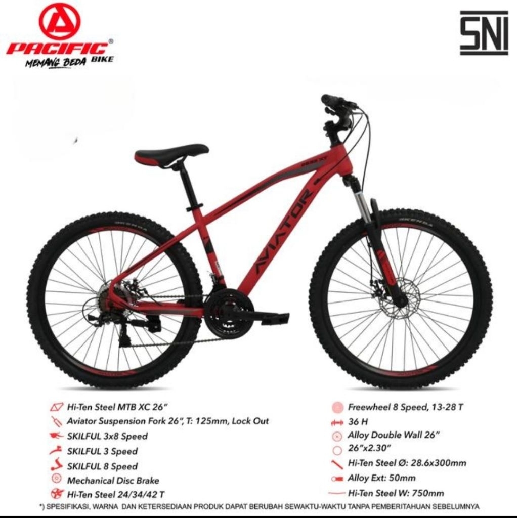 Sepeda Gunung/MTB Aviator 2692 XT 26Inch 3x8Sp