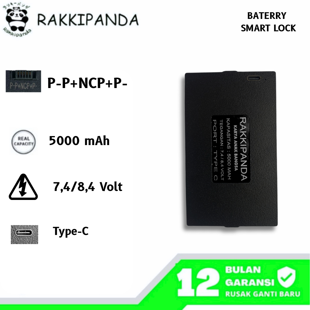 RakkiPanda - Baterai SmartLock Door ONASSIS X5 PRO / X6 PRO