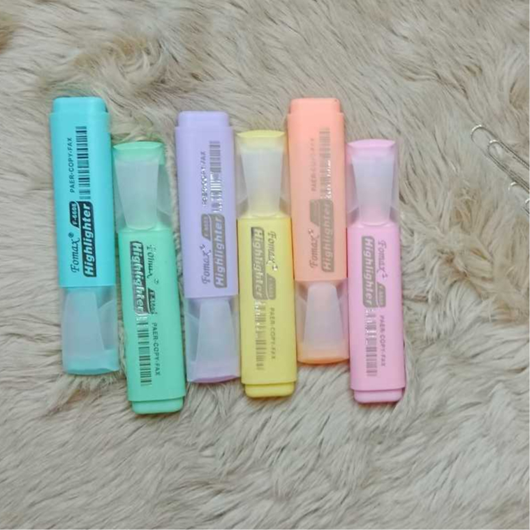 

HIGHLIGHTER FOMAX PASTEL F-6608 MACAM WARNA [2002516] (1PCS)