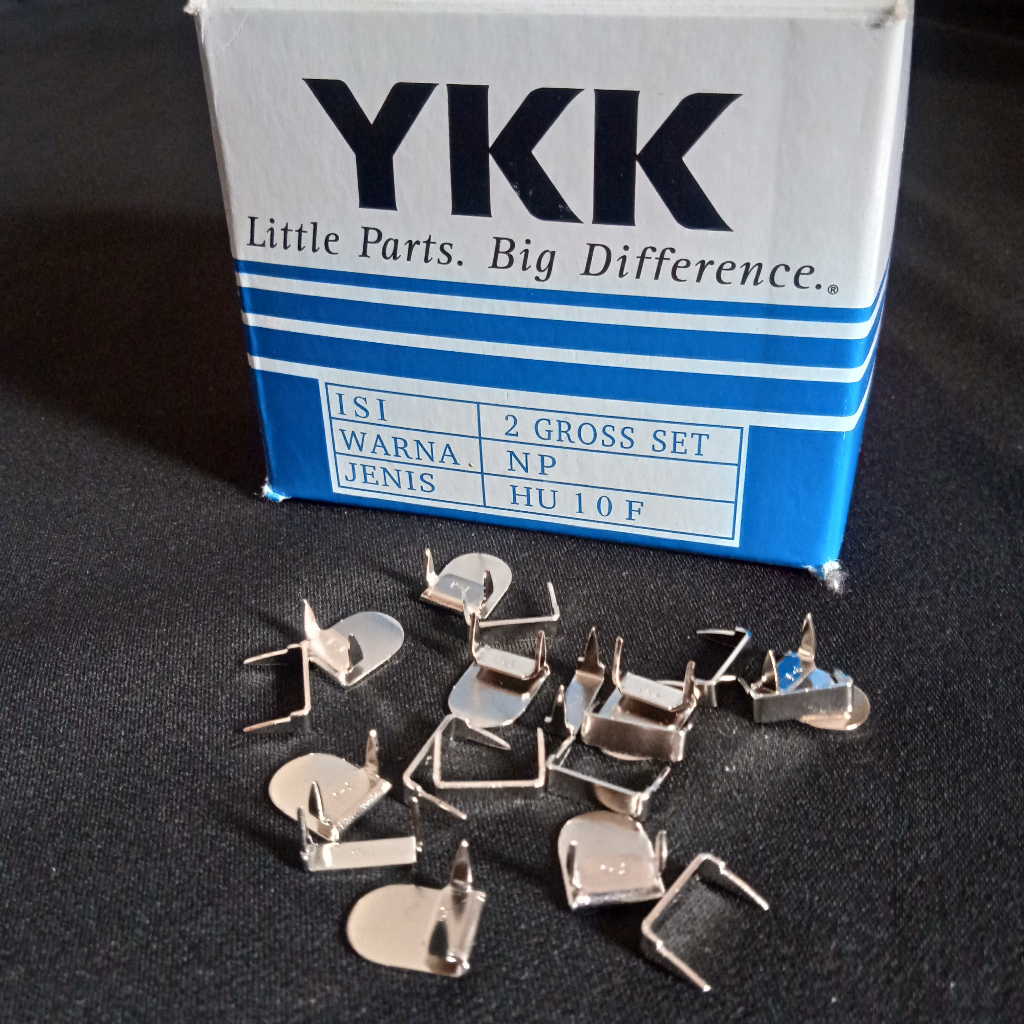 Hisperingin_ Kancing Hak Tanam Ykk - 12Pcs Kualitas Original