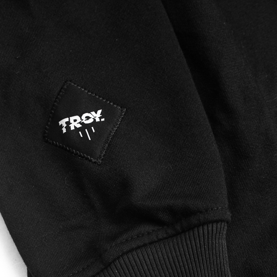 Troy Company Sweater Crewneck Black Surging - Sweater Hitam SW 3229