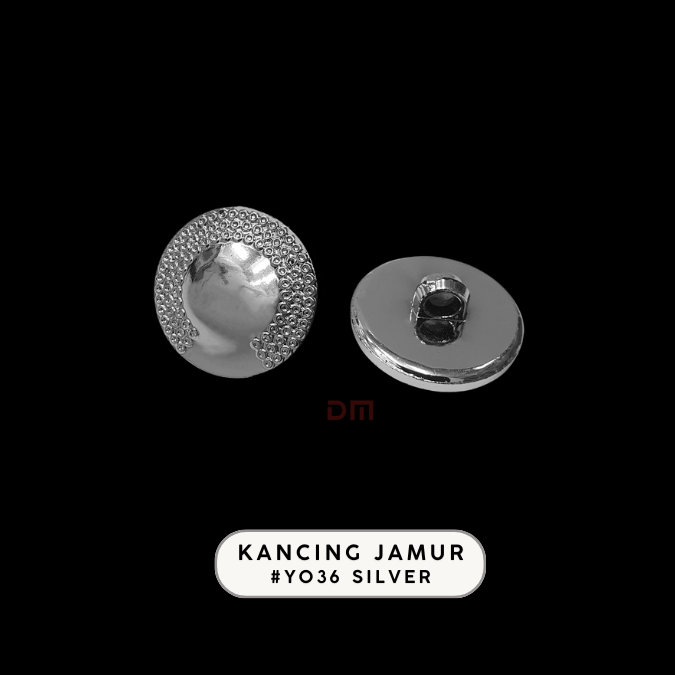 Kancing Jamur silver #Y036 - BUNGKUSAN