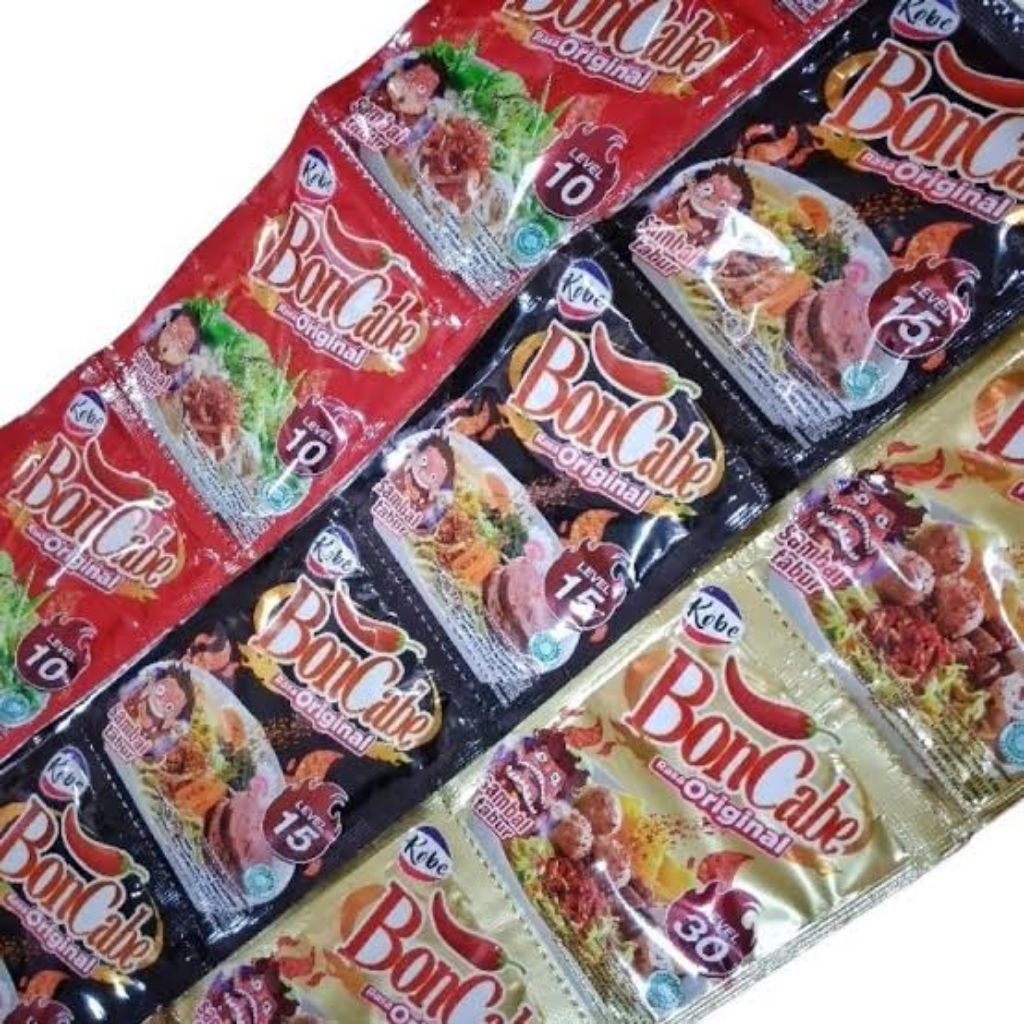 

BON CABE CABAI BUBUK SACHET NETTO 4.5G R X 12 PCS Masakan Pedas