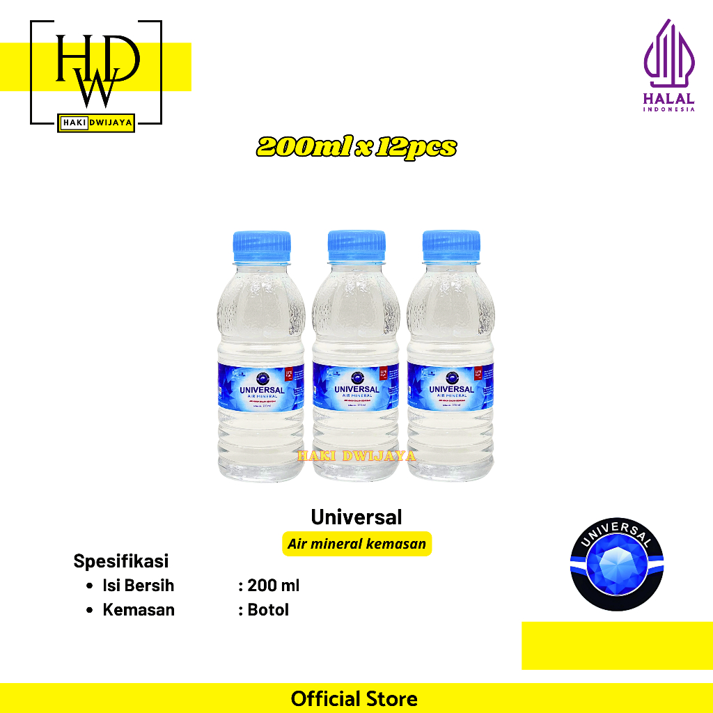 

Universal Air Kemasan 200ml x 12 Botol