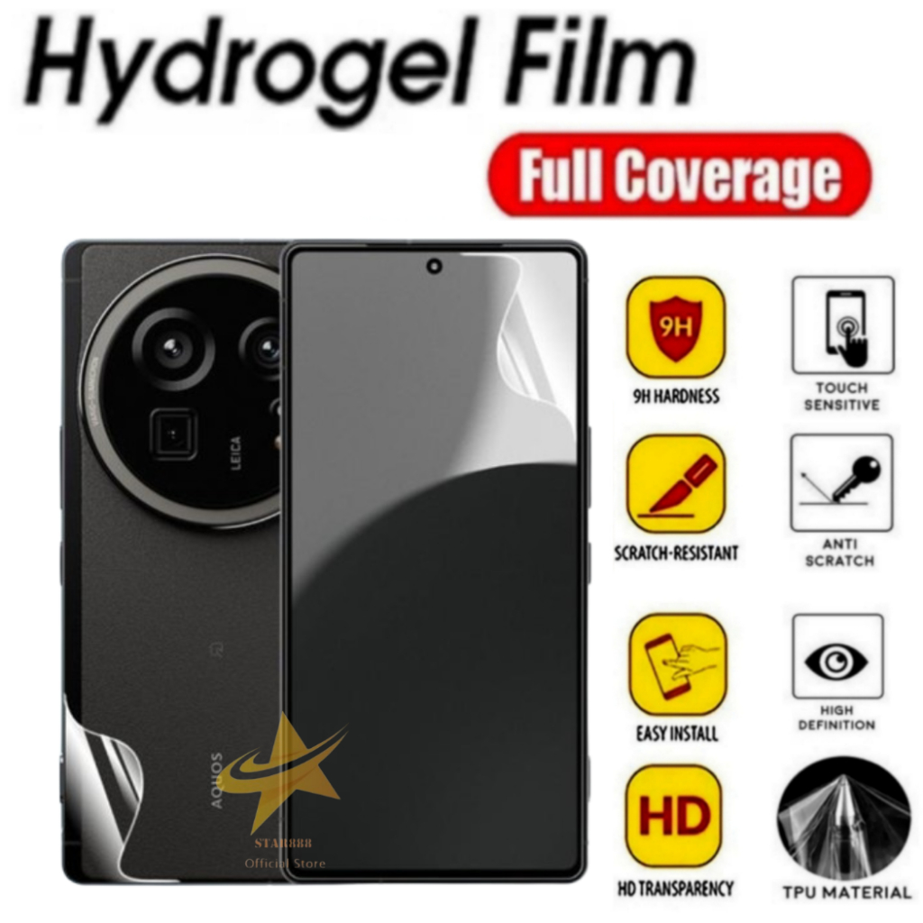 Anti Gores Hydrogel Film Screen Protector Jelly Sharp Aquos R9 R9 Pro