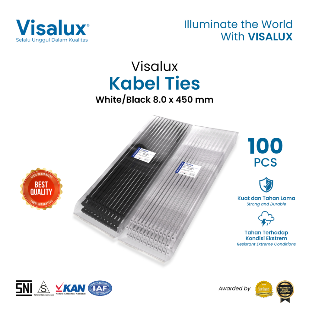 

Visalux Nylon Kabel Ties 8.0 x 450 mm (VKT45080) / Cable Ties