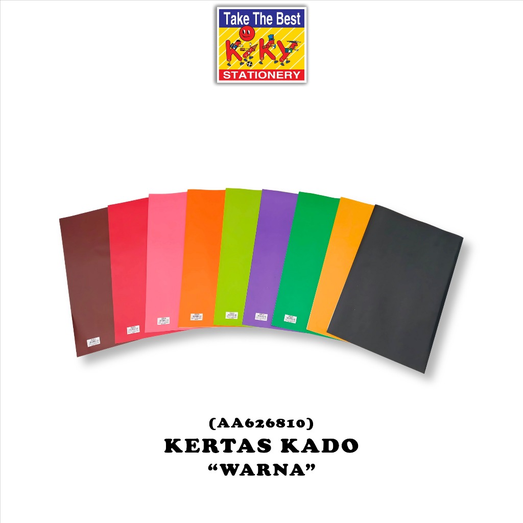 

KIKY Kertas Kado Polos Warna (Glossy) - Per 1 Lembar