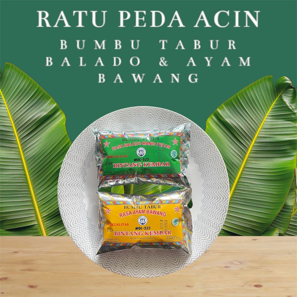 

Bumbu Tabur Balado & Ayam Bawang 250 Gram Praktis Lezat untuk Segala Hidangan - Ratu Peda Acin