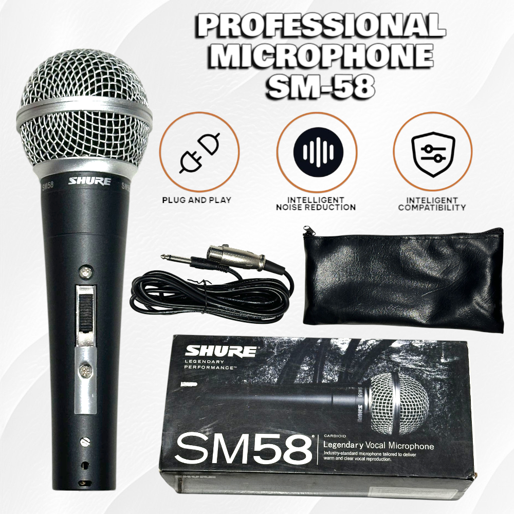 Ada Mic Karaoke Kabel Shure SM-58 Profesional