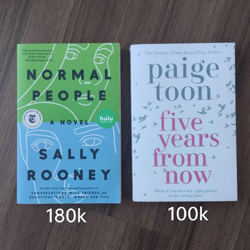 [PRELOVED] normal people sally rooney & five years from now paige toon