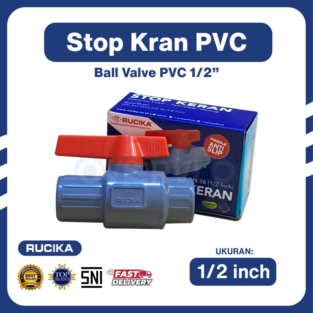 [100% ORI] Stop Kran 1/2 inch PVC RUCIKA