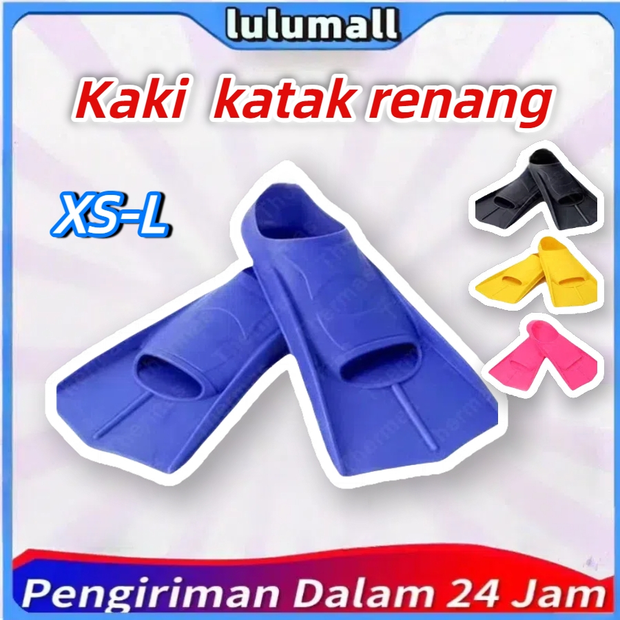 【COD】Kaki katak renang kaki katak snorkling fin snorkling excellent pendek sepatu renang katak silic