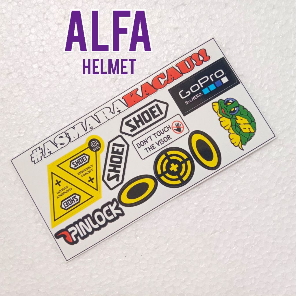 Sticker Visor Helm SHOEI / Sticker Visor SHOEI / Stiker Helm SHOEI