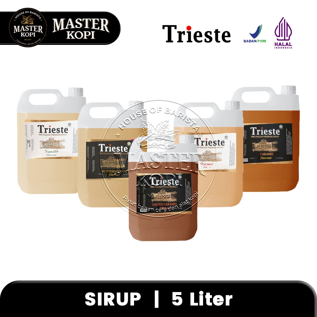 

Sirup Trieste Premium 5 Liter Syrup Aneka Rasa - JERIGEN 5L