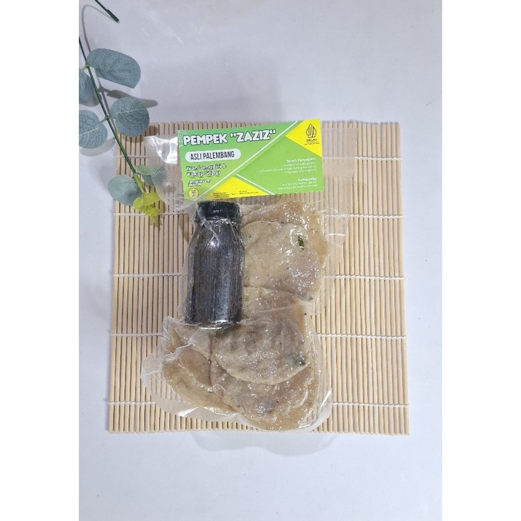 

PEMPEK ZAZIZ - Pempek Kulit 10 Pcs + Cuko, 100% Ikan Tenggiri & Kakap Super Asli Palembang