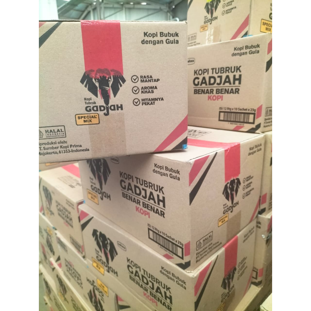 

1 DUS Kopi gadjah Tubruk Manis Special Mix 12 Renceng isi 120 Sachet
